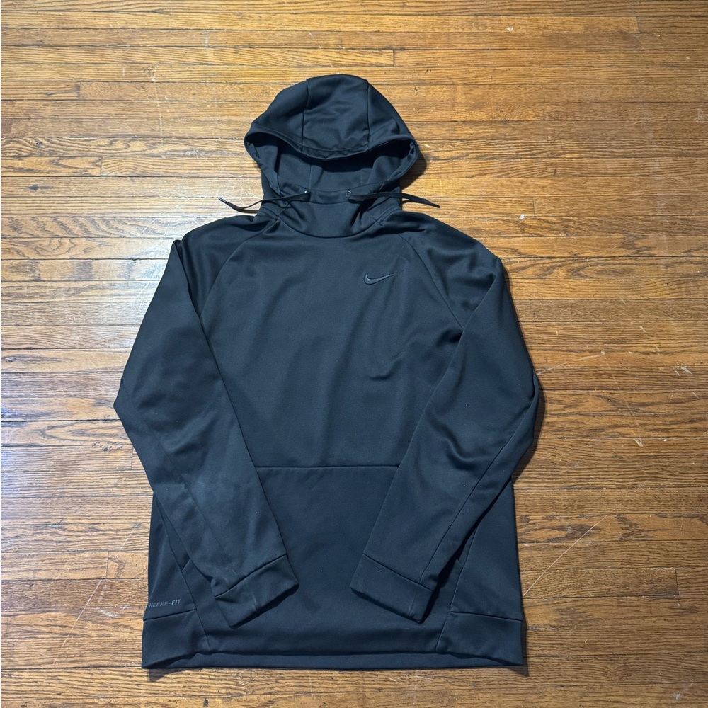 Nike Therma Fit Men’s Black on Black Hoodie Size L